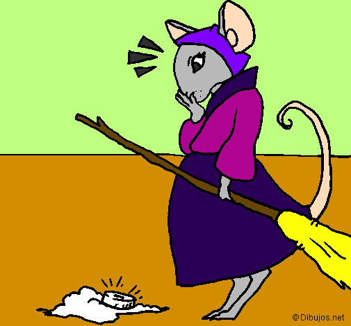 Coloring page The vain little mouse 2 painted byevan