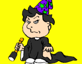 Coloring page Child magician painted byN3$1@