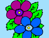 Coloring page Flowers painted bymaria s