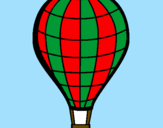 Coloring page Hot-air balloon painted byomar