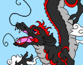 Coloring page Japanese dragon painted byKenny