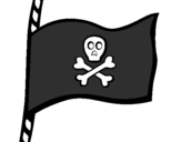 Coloring page Pirate flag painted byira