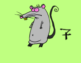 Coloring page Rat painted byflapa