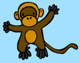 Coloring page Monkey painted byanna rose