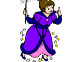 Coloring page Fairy godmother painted by5