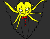 Coloring page Terrifying vampire painted byL.J.