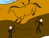 Coloring page Cave painting painted by?????