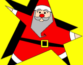 Coloring page Star shaped Father Christmas painted byAubbie