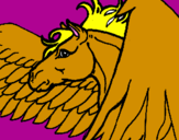 Coloring page Pegasus painted bydarielys