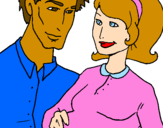 Coloring page Father and mother painted byharry4717