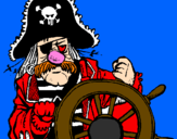 Coloring page Pirate captain painted byJacob