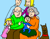 Coloring page Family  painted byjulia