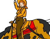 Coloring page Cowgirl painted bymichele