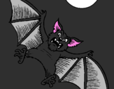 Coloring page Dog-like bat painted byachier