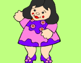 Coloring page Doll painted byCandie