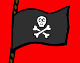 Coloring page Pirate flag painted byjillian