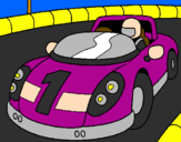 Coloring page Race car painted byelian