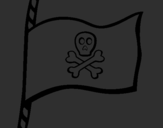 Coloring page Pirate flag painted byJack