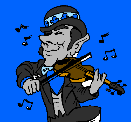 Leprechaun playing the violin