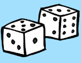 Coloring page Dice painted byDennisse
