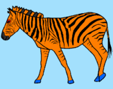Coloring page Zebra painted byOcean