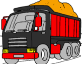 Coloring page Dumper truck painted byrebeca