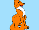 Coloring page Red fox painted bycookie