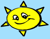Coloring page Smiling sun painted byBailey