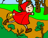 Coloring page Little red riding hood 6 painted byDennisse