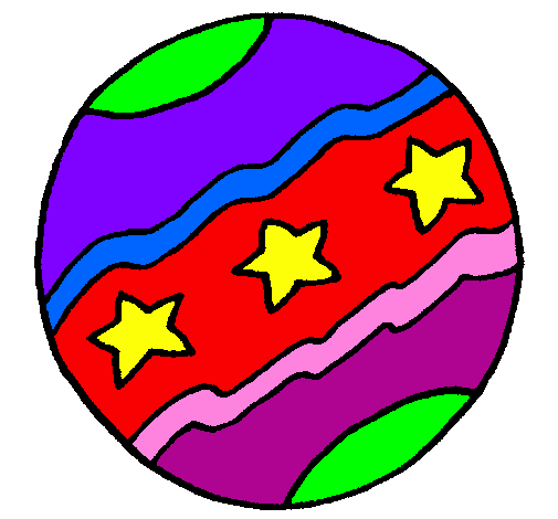 Coloring page Big ball painted byBrooklyn