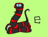 Coloring page Snake painted byCandie