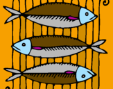 Coloring page Fish painted byGreat