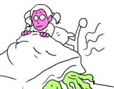 Coloring page Monster under the bed painted byhanaeel