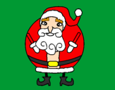 Coloring page Father Christmas painted bycary