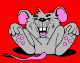 Coloring page Mouse laughing painted bypuppy