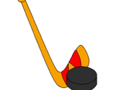 Coloring page Stick and puck painted bysrgiote