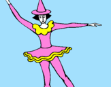 Coloring page Trapeze artist painted bylana