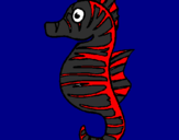Coloring page Sea horse painted bymichele