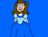 Coloring page Young princess painted byEVELYN
