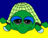 Coloring page Turtle painted by`bianca
