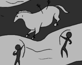 Coloring page Cave painting painted byJulie