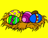 Coloring page Easter eggs II painted byCandyRules