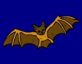 Coloring page Flying bat painted byJonas