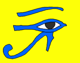 Coloring page Eye of Horus painted bylove