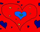 Coloring page Hearts painted byisralquijano gonza.