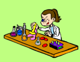Coloring page Lab technician painted byfortesa