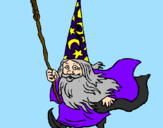 Coloring page Dwarf magician painted byWyatt