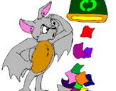 Coloring page Bat recycling painted byzyg ausr