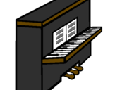 Coloring page Piano painted bypiano
