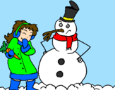 Coloring page Winter painted byBailey